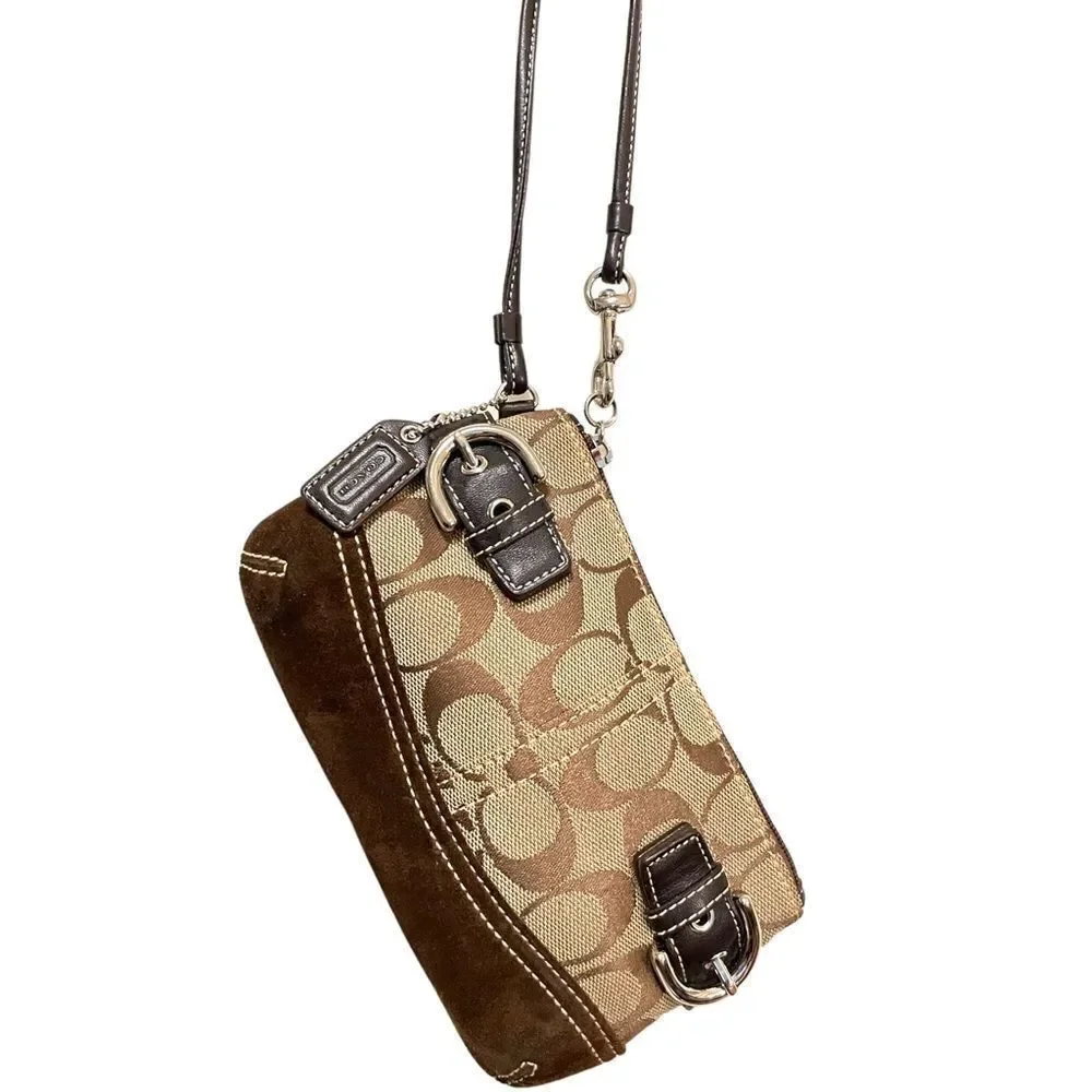 COACH Monogram Small Shoulder Bag & COACH Monogram Wristlet